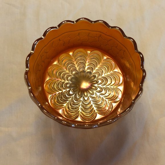 Vintage Carnival Glass Candy Dish - Picture 3 of 5